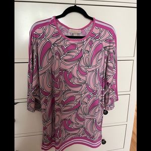 MK blouse in L pink/white